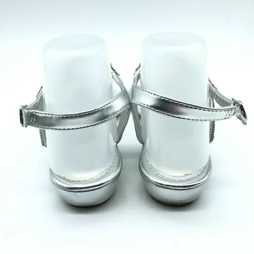 Dream Paris Dream Pairs Womens Sandals Strappy Rhinestones Thong Buckle Silver Size 8