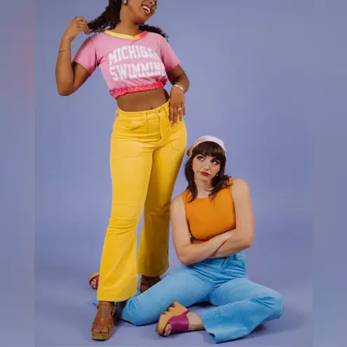 Hammies women’s corduroy spring bell bottoms Yellow Size 24