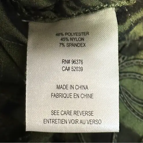 Samuel Dong Zippered Blazer Jacket Ruffled Taffeta Textured Green Size Small