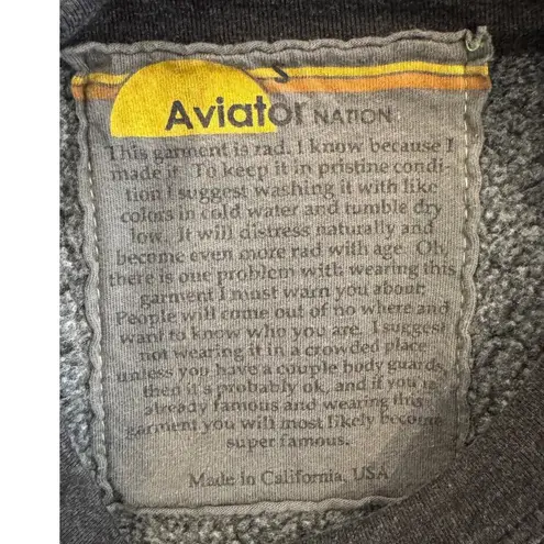 Aviator Nation Tribe of Peace Crewneck Sweatshirt Size Small