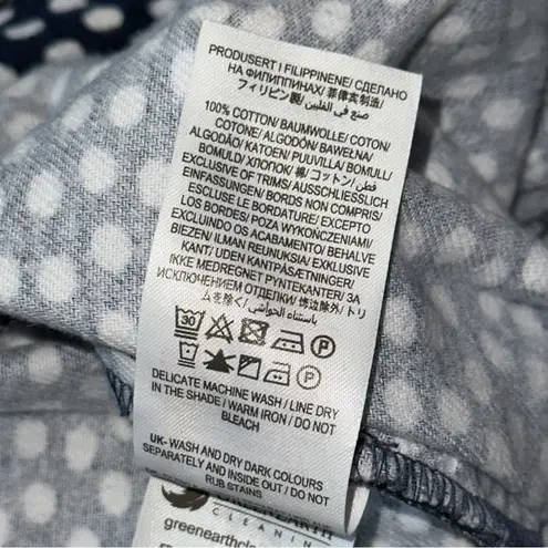 Boden Women’s Size 4 Navy Blue White Polka Dot Pink Drawstring Lounge Pj Pants