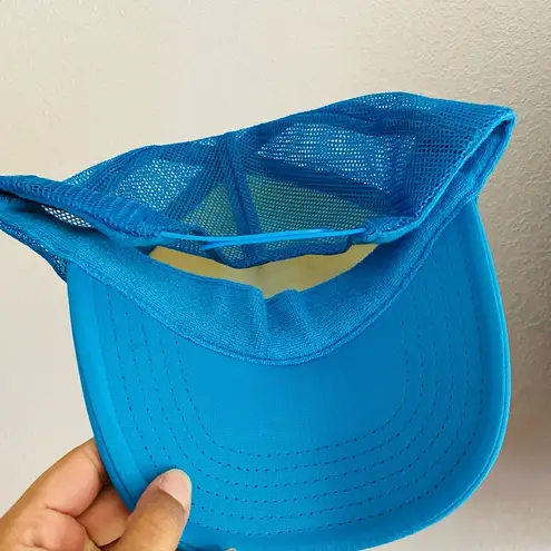 VTG 90s y2k blue trucker hat sorority power puff girls pi phi one size adjust