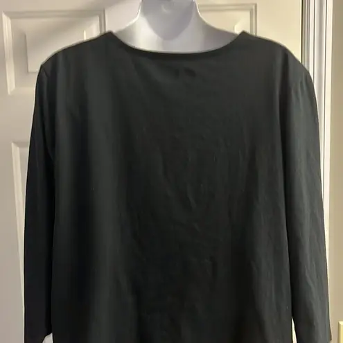 Holiday Editions Halloween Black 3/4 Sleeve T