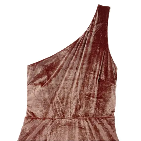 Baltic Born Tatiana Velvet One Shoulder Maxi Dress Rose Pink Size XS Wedding