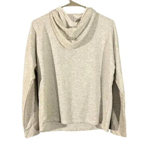 Rae Dunn Gray Graphic Be Bold Long Sleeve Hooded Pullover Sweatshirt Women Sz XS