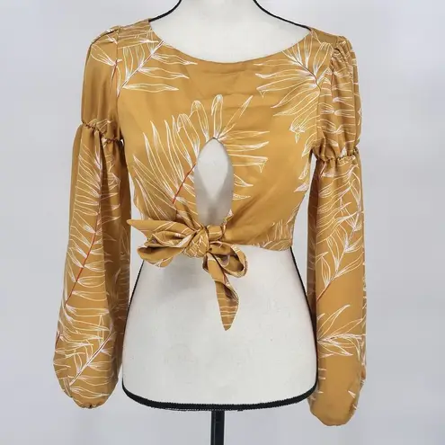 Revolve Camila Coelho  Marcia Top Size Xsmall Long Sleeve Blouse Yellow $148