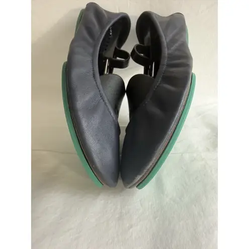 Tieks by Gavrieli Foldable Ballet Flats Matte Blue Italian Leather Size 8