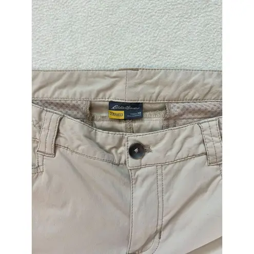 Eddie Bauer  Travex Women's Size 10 Tan Hiking Stretch Roll Tab Pants