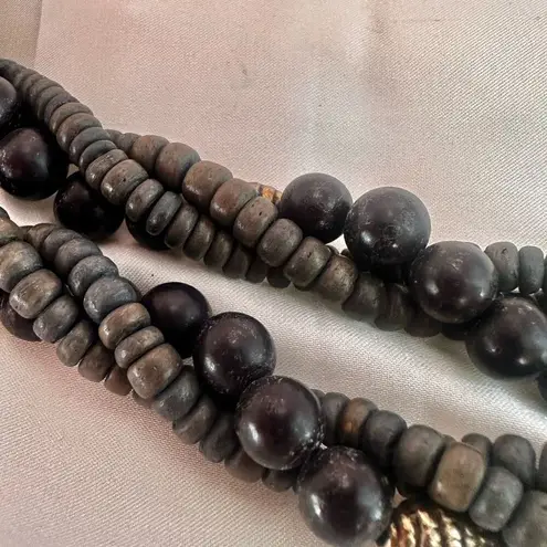 Jasper lion face statement necklace Gray