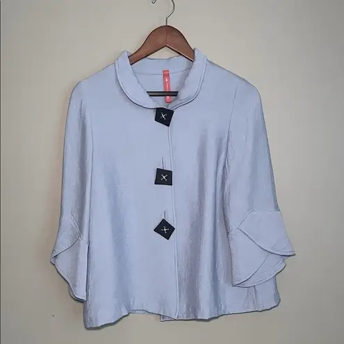 IC by Connie K Light Blue Swing Top Size Small