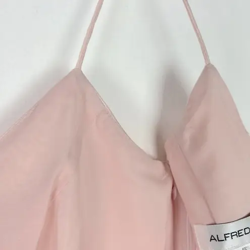 Alfred Sung NWT Draped Faux Wrap Cocktail Dress With Pockets Blush Size 10 D777