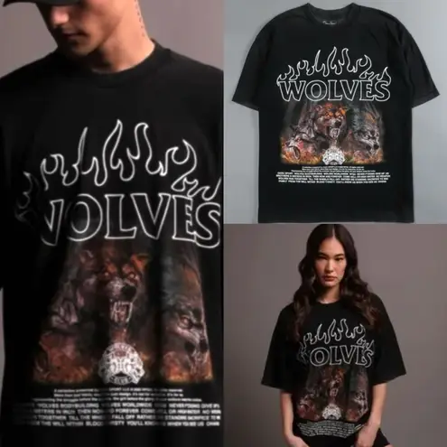 Darc Sport “Cerberus” Premium Oversized Tee – Vintage Black – Size L – NWT Size L