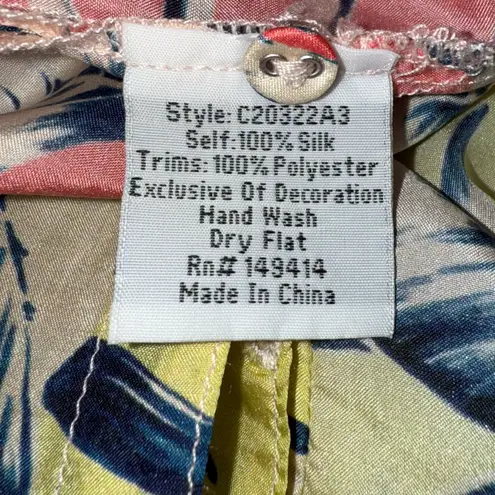 Johnny Was Kygo Marianne Silk Tunic Size Small