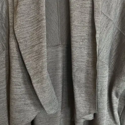 Athleta  Open Front Dark Grey Soft Cardigan Size Large Thumbholes Cozy Athletic