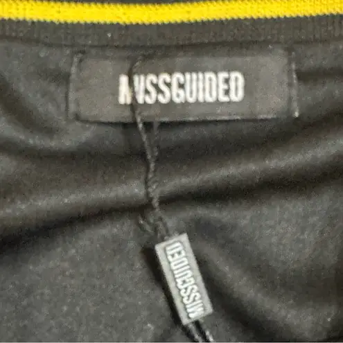 Missguided Black Sheer Striped Skirt sz 1 NWT Witchy Goth Vamp