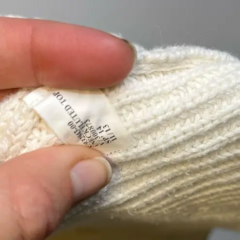 Banana Republic  V-Neck Fluted Cotton Cashmere Sweater Sz XS