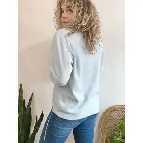 Y2K Grumpy is a State of Mind Half Zip Fleece Blue Size XL