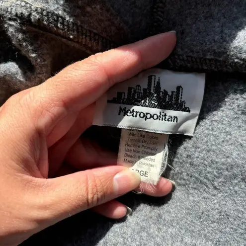 Metropolitan Cozy Charcoal Gray Hooded Zip-Up Jacket