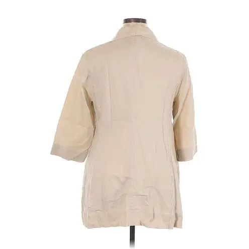Saint Tropez West ✨ Tan 100% Linen Ladies Sz Medium Jacket✨