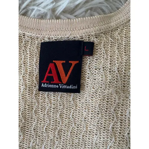 Adrienne Vittadini Sleeveless Top Sequin Embellished Party Tank Top Large y2k