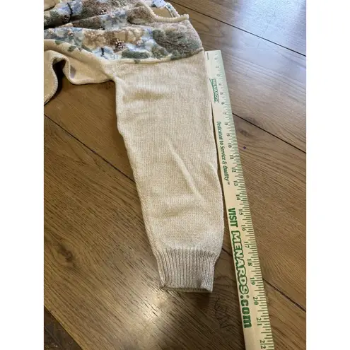 Jantzen Petite Hand Embroidered Floral Sweater Size Small Floral Grandmacore