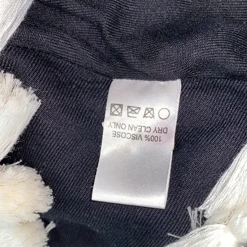 Judith March black floral embroidered swim cover top size small oversized