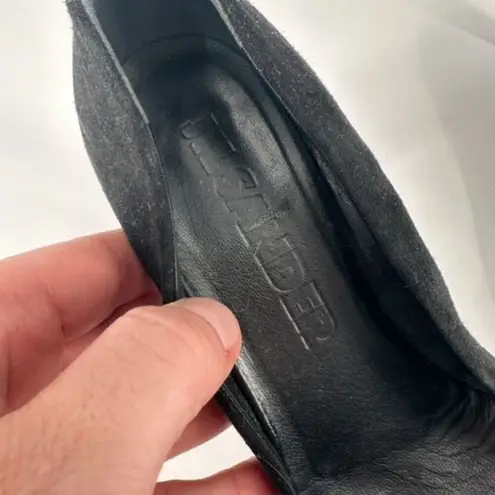 Jil Sander Women's Velvet Leather Trim Pointed Toe Pump Heel Shoes Black Size 36