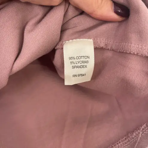 J. Jill Supersoft Square Neck Tee 3/4 Sleeve Mauve Pink Basic Top Women's Small