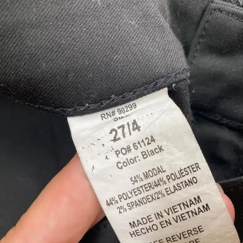 Level 99 Womens Size 27 Coated Black Skinny Jeans Leather Look Bikercore Baddie