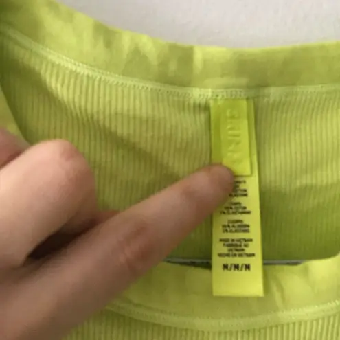 SKIMS Soft Lounge Cotton Rib Tank Dress in Daffodil Yellow Size Medium