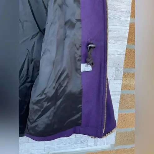 Carolina Herrera wool purple Cheetah zip jacket Size medium