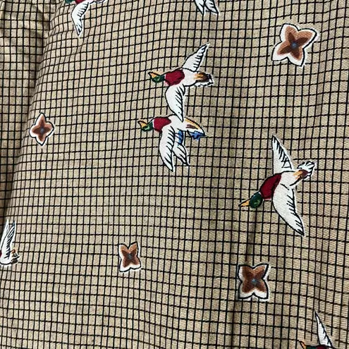 Vintage Brown Duck Hunting Patterned Wrap Skirt 90s fishingcore cottagecore Size M