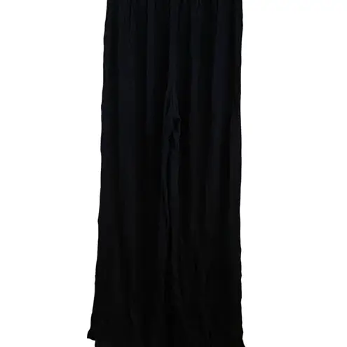 Volcom  Black Wide Leg Sun Spent Beach Pants Resortwear Coastal loungewear