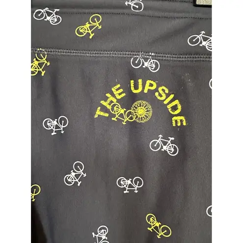 The Upside Navy Bicycle Print Leggings Activewear Pants Yoga Running Women's M Blue Size M