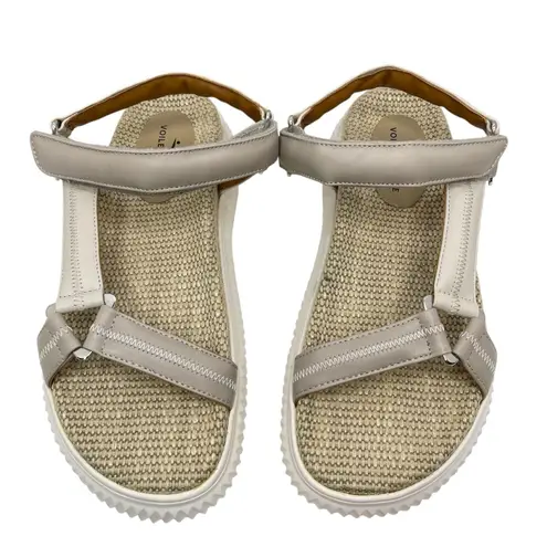 Voile Blanche Lisa Platform sandals size 38 US 8 cream beige Hook