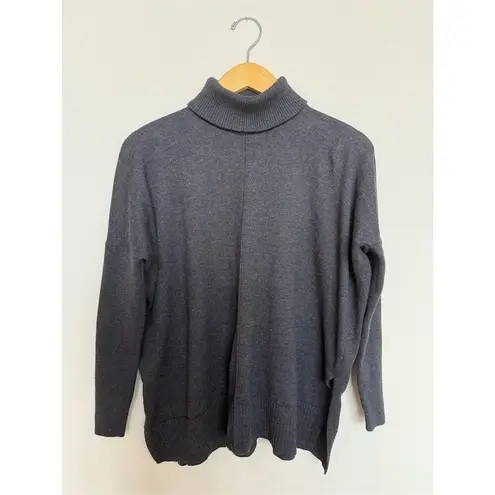 Lilla P Women's Turtleneck Sweater Gray Size S Modal/Silk