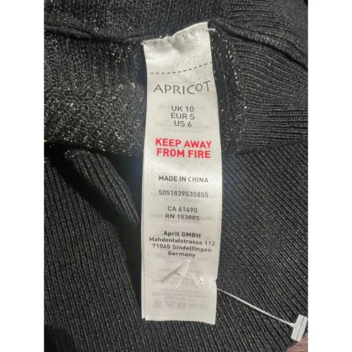 NWT APRICOT Women's Black Glitter Ombre Sparkle Knit Sweater Size S