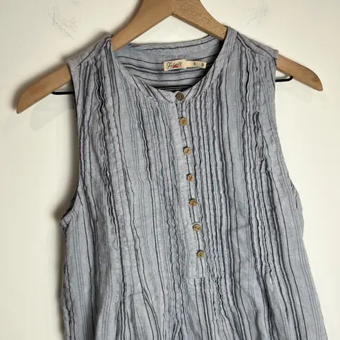 Faherty Linen Striped Sleeveless Dress