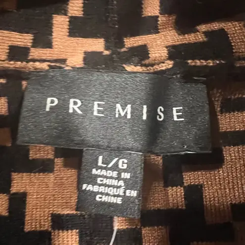 Premise NWT Cardigan Sweater Viscose Blend Large Brown/Black Size Large
