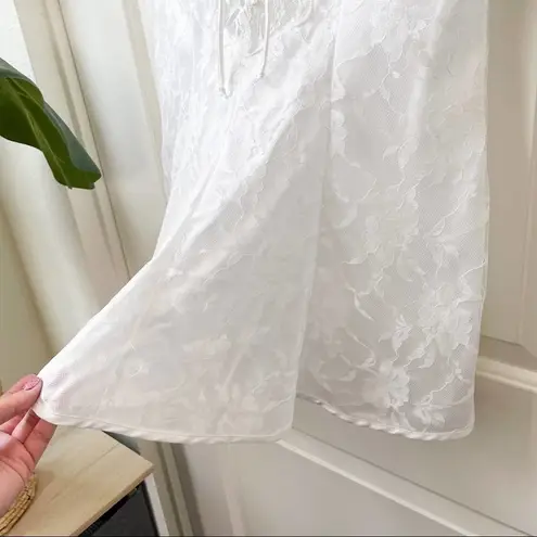 Tres Chic Designs Vintage White Lace Lingerie Chemise Slip M Size M