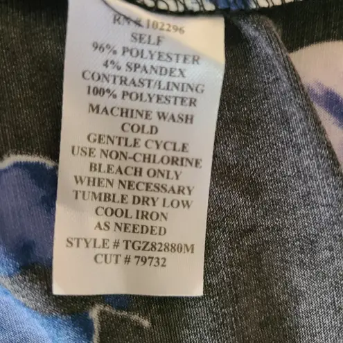 Connected Apparel Blue Floral Dress Size 6