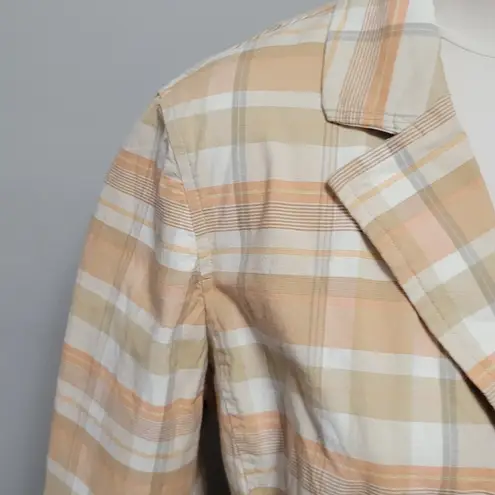 Ny&co NY& peach plaid woven blazer size 12