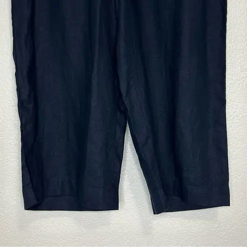 Talbots NWT  100% Linen Black Wide Leg Pants