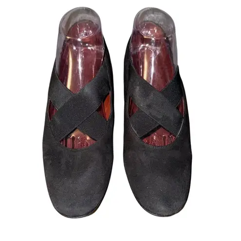 Donald J Pliner Women's Black Suede Crisscross Flats Size 8.5 N