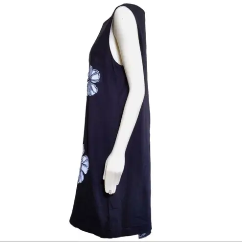 Nina Leonard Floral Cutout Sleeveless Linen Blend Midi Dress Size 10 NWT