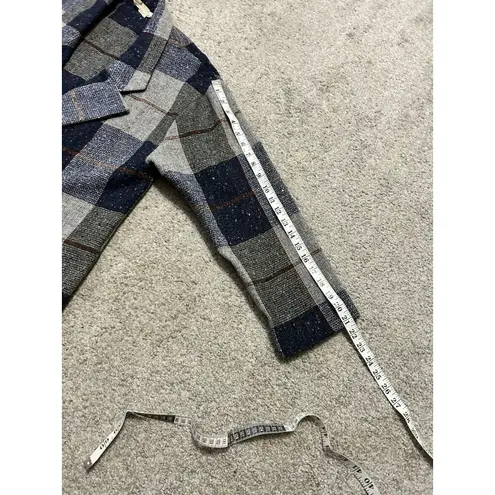 JOHN MEYER VINTAGE PLAID EQUESTRIAN BLAZER Barn coat Size 10 VTG Blue