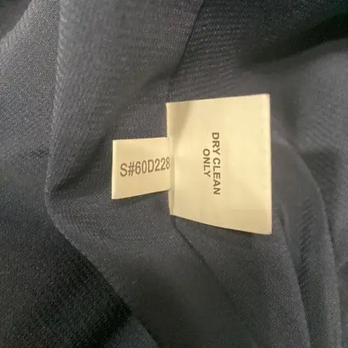 Phoebe Couture Blue purple Striped Silk Blend Strapless Embroidered Dress sz 4