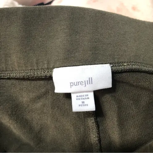 J. Jill Pure Jill olive green pants Pima cotton blend women size medium petite Green