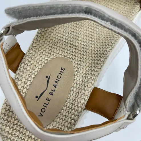 Voile Blanche Lisa Platform sandals size 38 US 8 cream beige Hook
