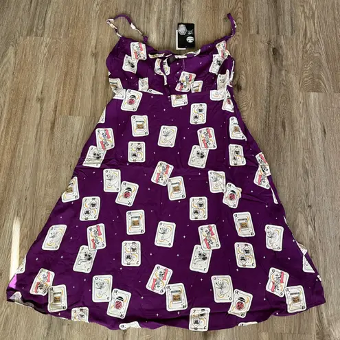 Her Universe Disney The Nightmare Before Christmas Playing Cards Allover Print Slip Dress